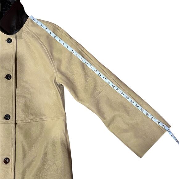 NEW NWT Reformation Veda Beck Leather Trench Coat - Picture 11 of 12